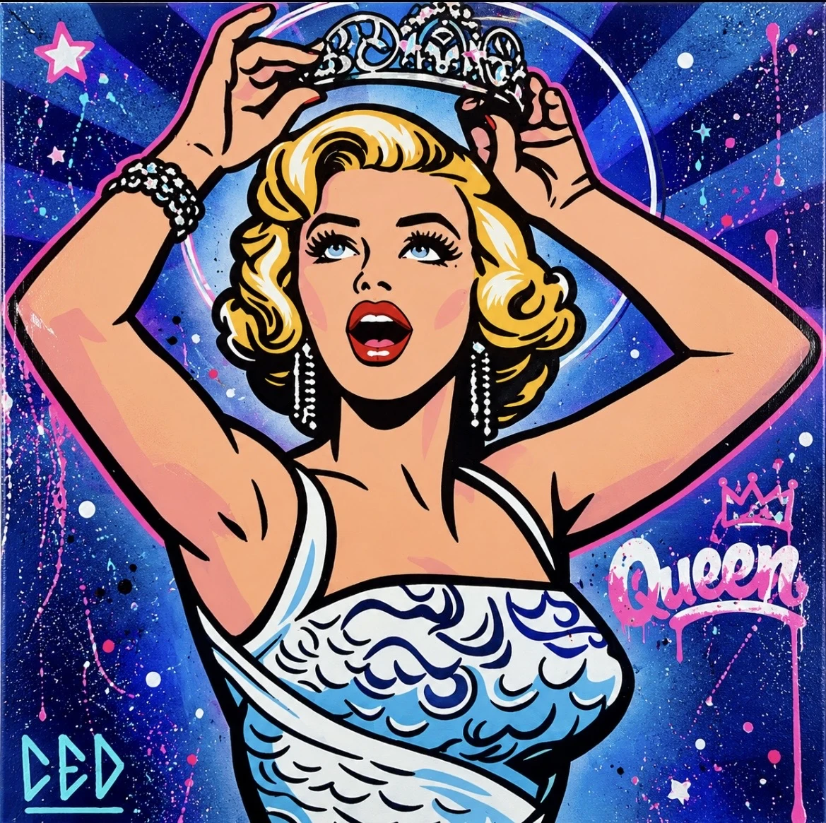 Queen — œuvre originale de CED ART