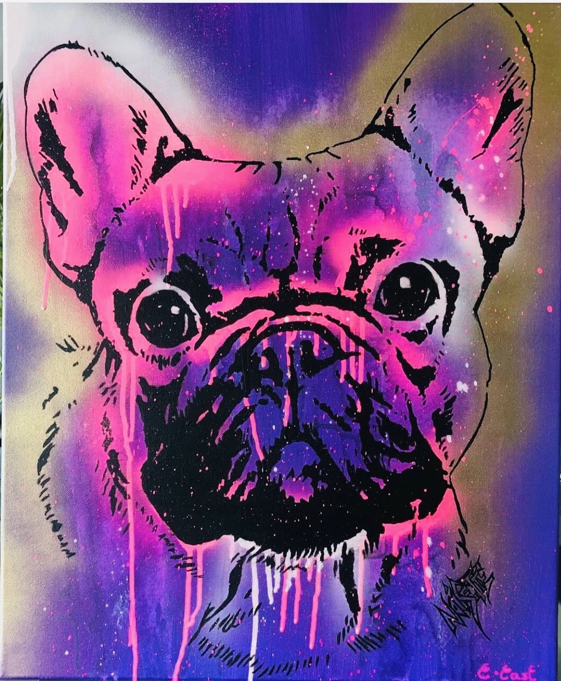 Neon Bulldog — œuvre originale de CED ART