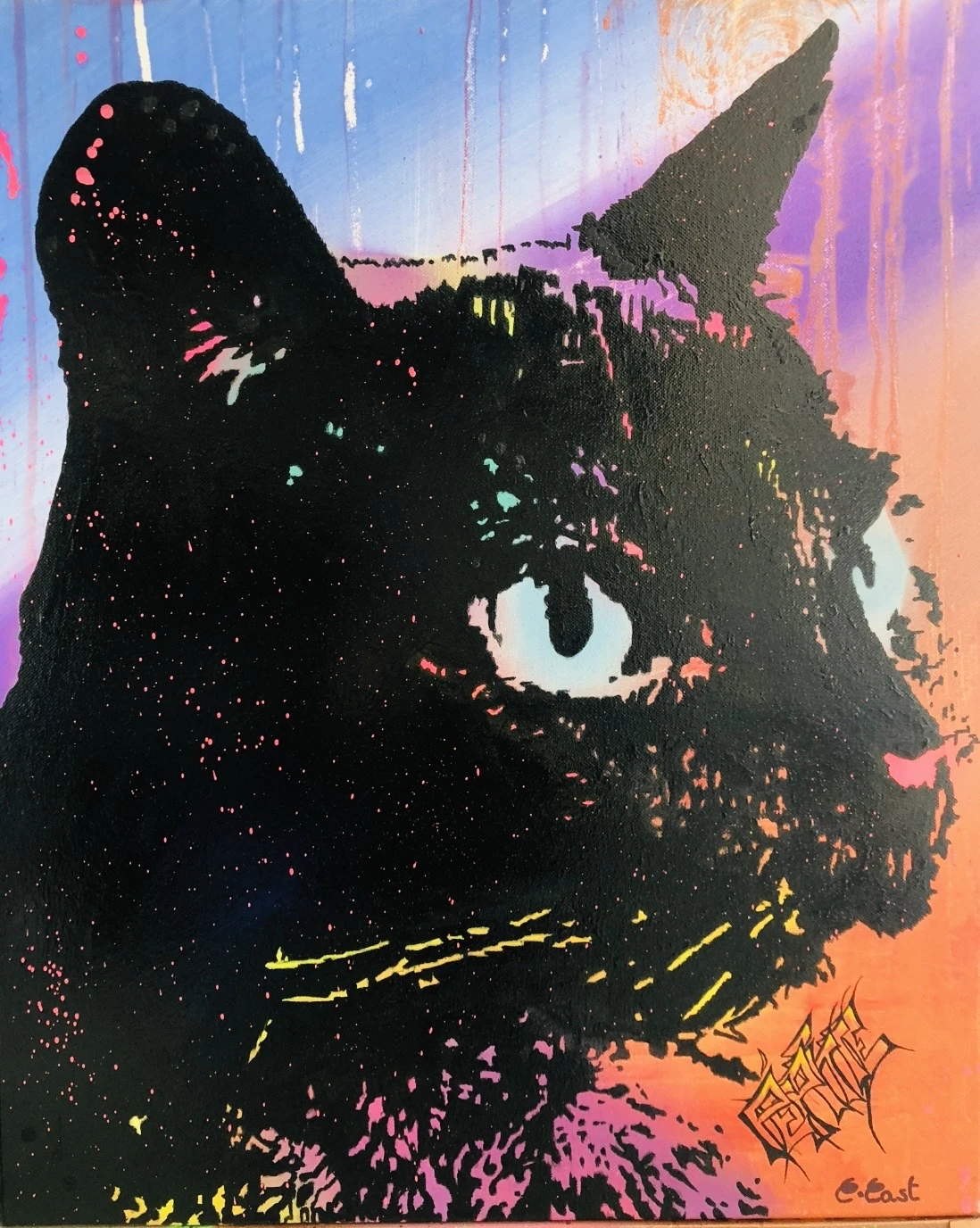 Midnight Cat — œuvre originale de CED ART