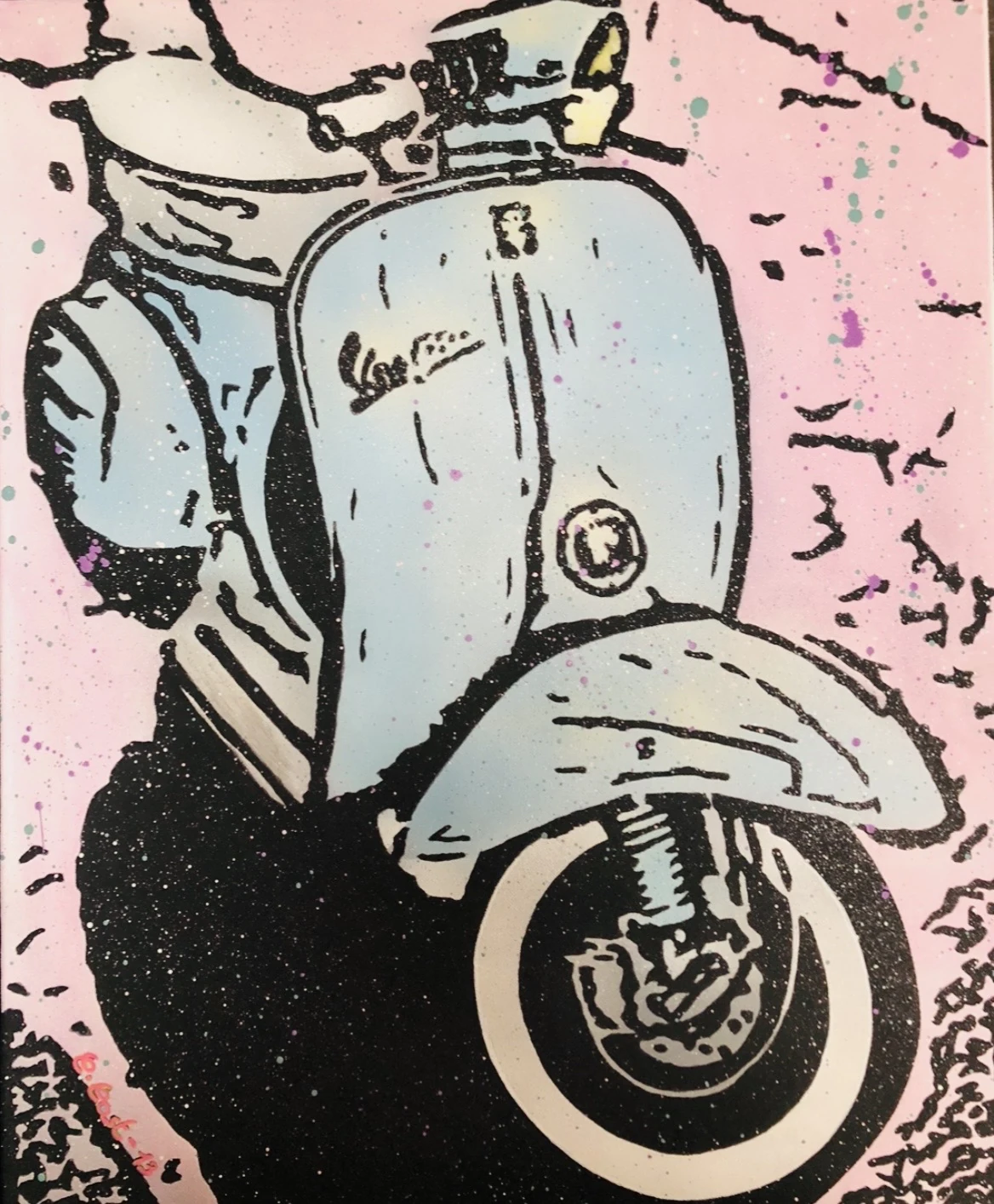 Vintage Vespa — œuvre originale de CED ART