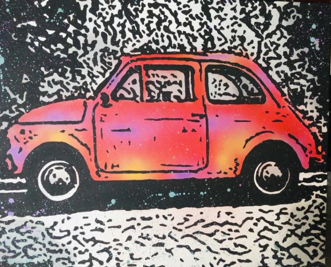 Fiat 500 Pop — œuvre originale de CED ART
