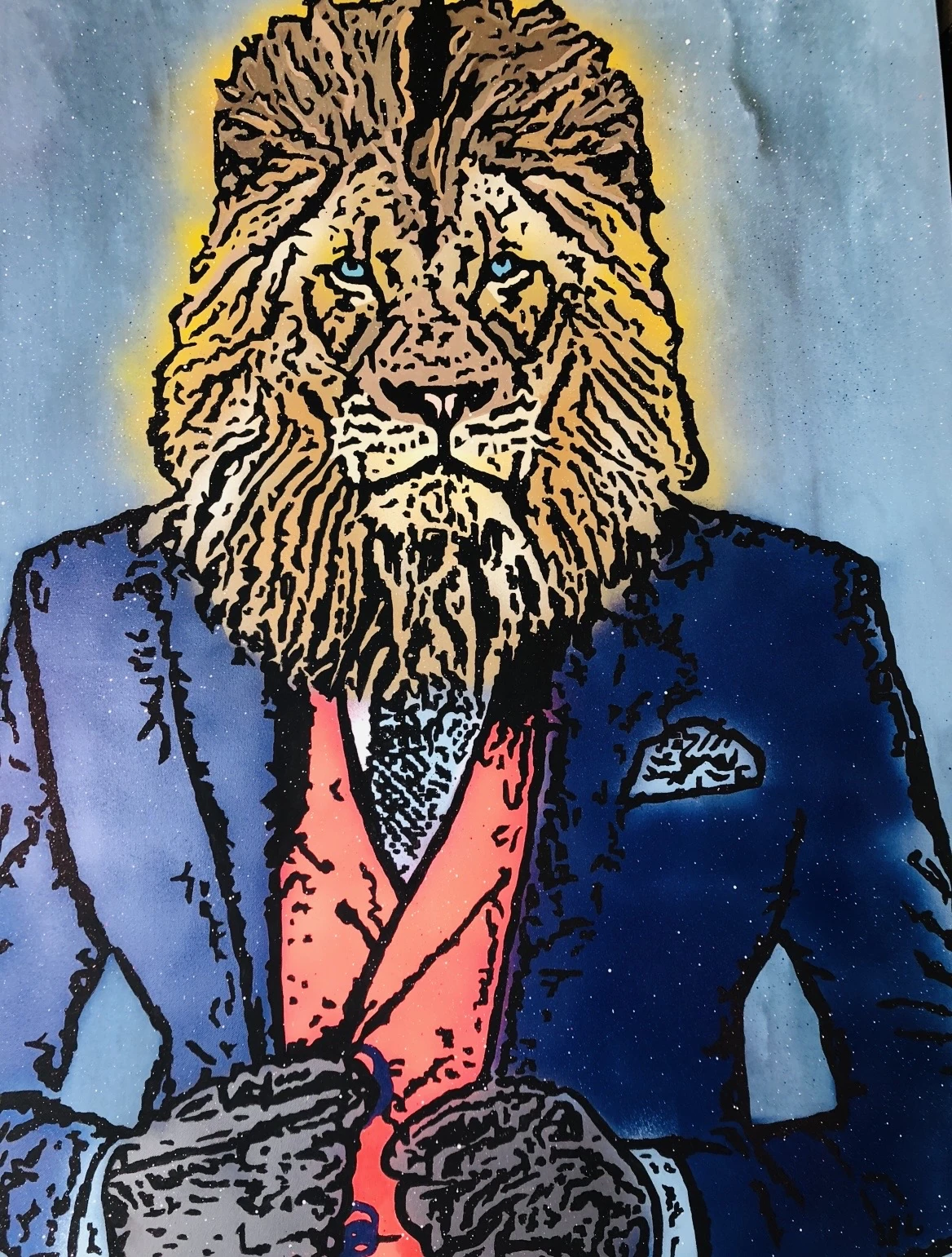 Lion Gentleman — œuvre originale de CED ART
